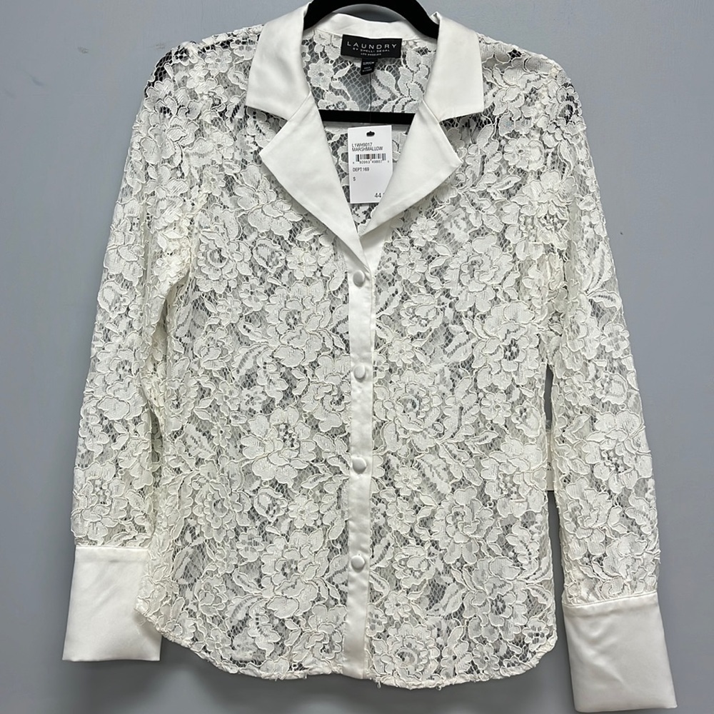 Laundry by Shelli Segal lace shirt.